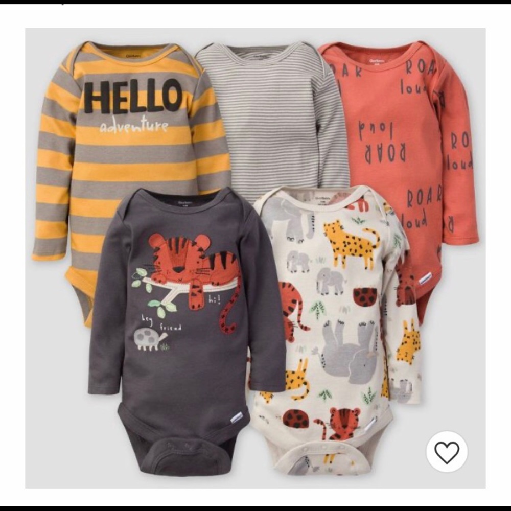 NWT Gerber Long Sleeve Onesie Set